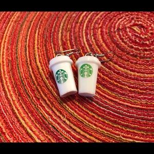Starbucks inspired take out cup earrings